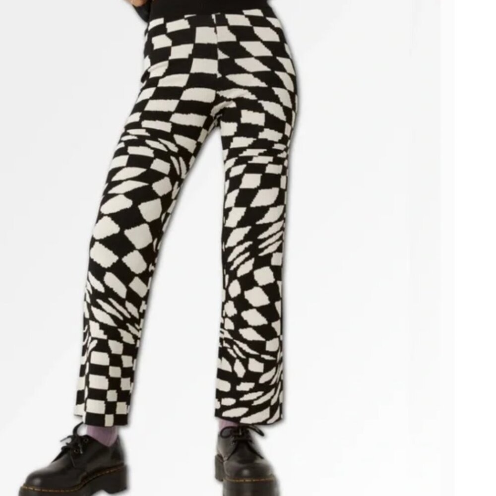 Daydreamer Eclipse Wave Checkered Pant Size Large - image 1